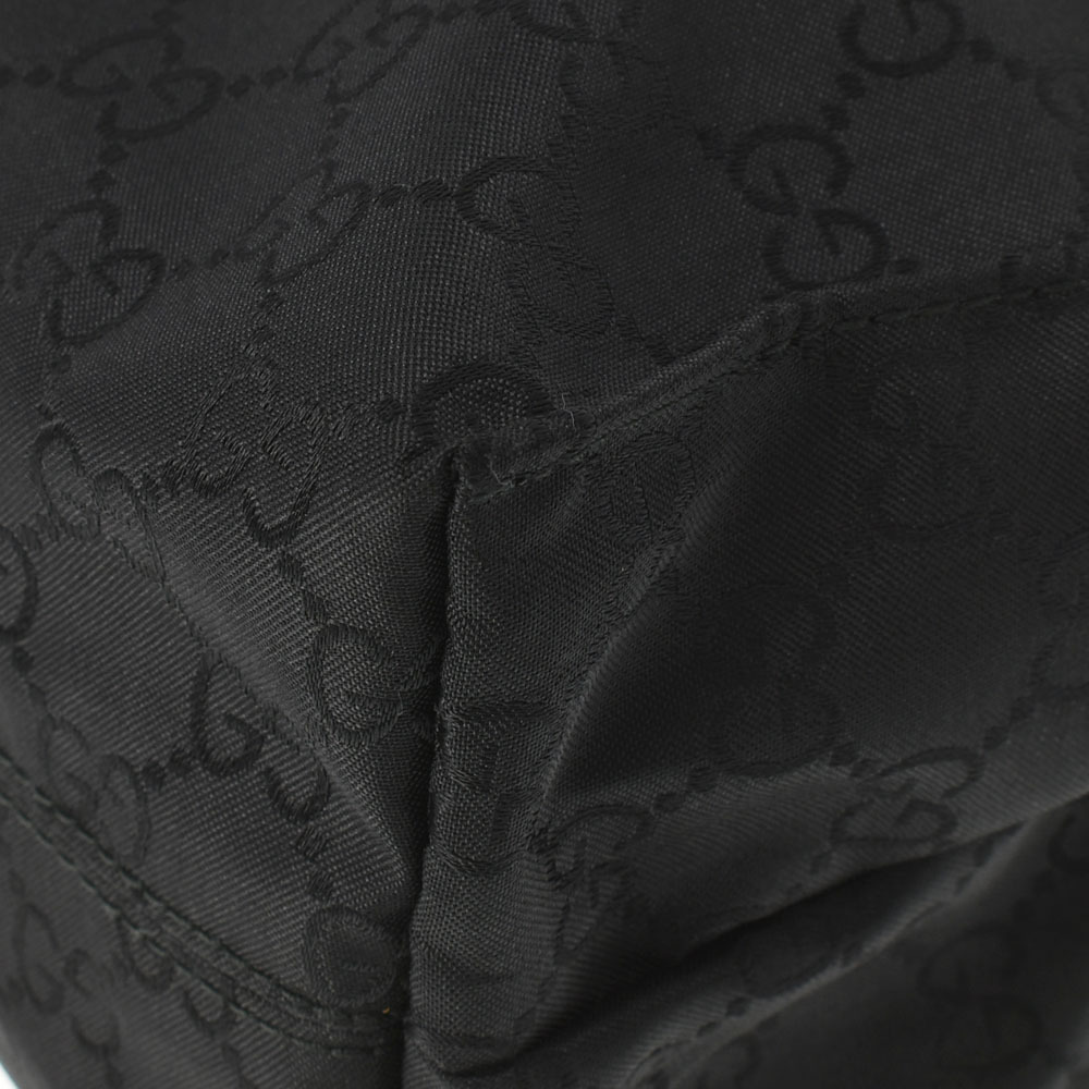 Gucci Tote Nylon GG Bag Black - Picture 7 of 11